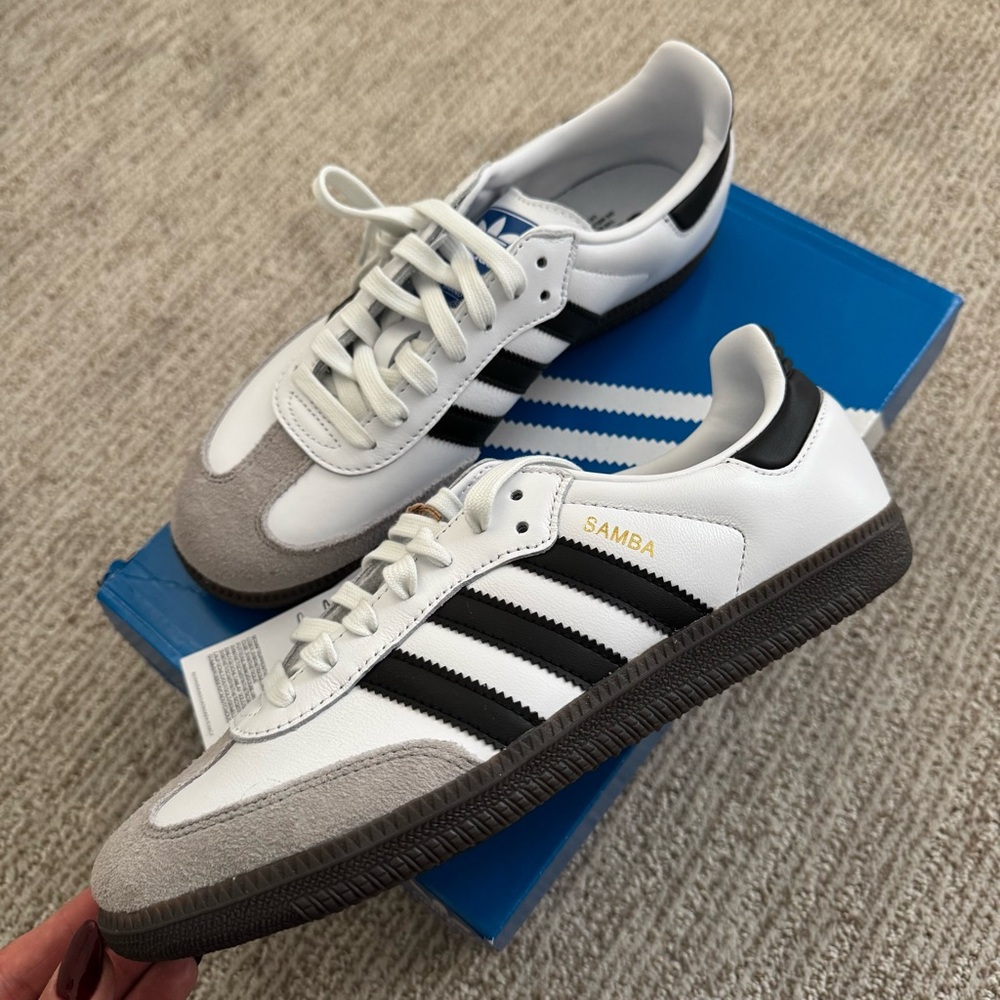 Adidas Samba White Black Gray Sneakers